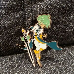 Stylish Green and Gold Enamel Pin